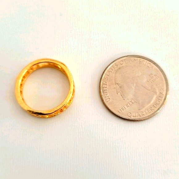 Vintage Gold Roman Numerals I Through X Ring Size 7 Women's Jewelry - Picture 2 of 2